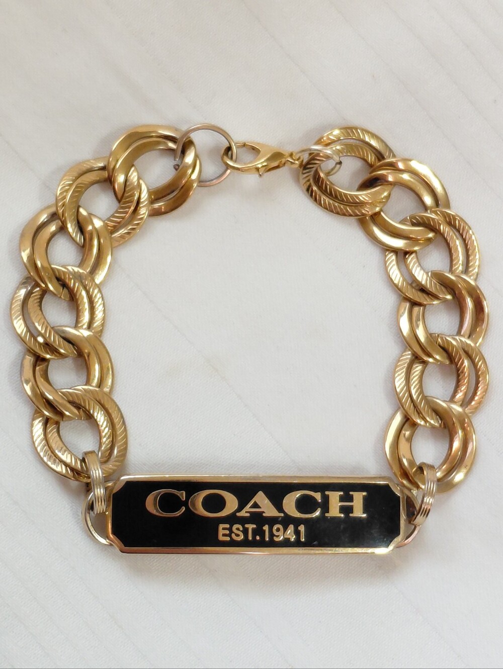 Coach Silver Black Bracelet